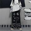 Calças de perna larga branca femininas, calças de moletom, outono de 2022, novo estilo coreano, calças estilo Harajuku, bf, calças casuais retas, na moda