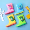 Botas de lluvia para niños, botas de lluvia antideslizantes para niños, zapatos de agua para estudiantes y niños pequeños, zapatos de goma impermeables para niños y niñas