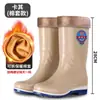 Botas de lluvia antideslizantes de moda para uso en exteriores, zapatos de goma para estudiantes, nuevas botas largas impermeables de moda para mujer, cómodas para damas