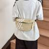 Bolsa de ombro de lona moderna e moderna para meninos, bolsa transversal estampada para o verão, listrada e infantil