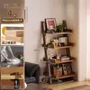 Estantería trapezoidal de madera maciza, estante de exhibición de almacenamiento para ventanal, estante de almacenamiento de pie, estantería integrada de pared, armario de almacenamiento, armario de esquina
