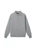Amazon Otoño Invierno Cardigan de Punto para Hombre con Cuello Alto Holgado Casual Cremallera Ropa Exterior Color Sólido Suéter Top Versátil de Moda