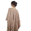 Bufanda Chal Chaleco de Moda Elegante Hermoso Estampado de Leopardo Empalmado Cálido de Imitación Cachemir para Mujer Oficina con Aire Acondicionado