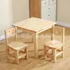 Mesa Cuadrada de Madera Maciza Juego de Mesa y Sillas para Niños Mesa para Escribir, Cenar y Jugar para Jardín de Infancia Mesa de Estudio para el Hogar