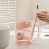 Vaso de Enjuague Bucal de Dibujos Animados con Asa, Vaso para Cepillos de Dientes para Pareja, Familia de Tres, Almacenamiento para Cepillos de Dientes de Estudiante, Vaso para Lavado de Baño, Lindo