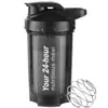 Vaso agitador para mujer, vaso mezclador para batidos sustitutos de comida con proteína en polvo, vaso de agua para deportes fitness, vaso práctico portátil con bola mezcladora