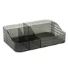 Caja de Almacenamiento Transparente para Cosméticos Transfronteriza Patrón de Diamante Grande Siete Compartimentos Escritorio Caja de Maquillaje para Labiales y Brochas de Maquillaje Estante de Almacenamiento de Lujo Ligero