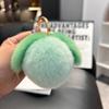Chaveiro de Coelho Rex Fofo Pêssego Pingente de Carro Pingente de Bola de Pelúcia Ins Pingente de Bolsa de Pêssego Presente