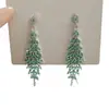 Pendientes de Zirconia con Forma de Gota de Agua Verde Fresca Brillante para Mujer, Estilo de Lujo Ligero a la Moda, Alto Valor Estético, Versátiles y Elegantes, Al por Mayor
