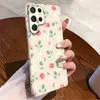 Estilo Floral Suave para Comércio Exterior Adequado para Samsung S24Ultra Película Case Galaxy S25 Capa de Celular Anti-Queda