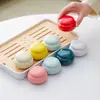 Pequeño tarro de té de cerámica con esmalte de color, mini frasco sellado, pequeño frasco de porcelana para polvo de colorete y polvo de fragancia, se puede imprimir con logotipo, portátil