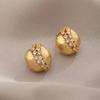 Pendientes de lujo con luz de aguja de plata S925, con incrustaciones de circonita de alta calidad, exquisitos pendientes de moda, pendientes de temperamento Joker para viajeros, venta al por mayor