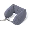 Almohada de Algodón Puro Estilo Japonés en Forma de U Partículas de Espuma Almohada Cervical Muji Almohada Cervical para Viaje Coche Avión Almohada Larga en Forma de U