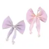 Cinta de Malla Lazo Accesorios para Ropa Pasador Nudo de Regalo Decoración de Empaque DIY Accesorios de Lazo Rosa