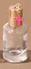 Em Estoque Frasco de Vidro Transparente de 10ml com Ombro Reto e Rolo, com Pingente de Cruz, Frasco para Óleo Essencial, Frasco de Perfume, Frasco para Creme para Olhos, Frasco para Óleo Labial