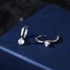 Brincos de Prata Pura S999 com Zircônia para Mulheres, Estilo Coreano de Luxo Leve, Sensação de Alto Padrão, Brincos Versáteis da Moda para Nicho, Temperamento, Atacado