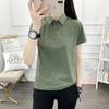 Camisa Polo para Mujer de Manga Corta de Secado Rápido Transpirable para Exteriores Montañismo de Gama Alta de Negocios con Cuello Camisero Camiseta de Secado Rápido