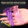 Pino anal de gelatina de sorvete com contas para puxar pino anal de volta para casais masculino e feminino pino anal brinquedos sexuais adultos contas anais