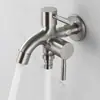 Grifo Multifuncional para Fregadero de Acero Inoxidable 304 con Pistola Rociadora, Agua Fría Únicamente, Una Entrada y Dos Salidas, Potenciador de Presión, Universal para Lavaderos