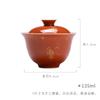 Moji alum esmalte vermelho capa antiga Bowl kung fu chá set cerâmica pedra tigela de chá orquídea ameixa pintada de ouro bambu crisântemo imitação Hot Tea Bowl