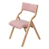 Cadeira dobrável de madeira maciça, cadeira portátil para casa com encosto, banqueta de madeira simples moderna nórdica, banqueta casual, cadeira de reunião