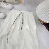 Pantalones de pierna ancha plisados con cordón, estilo nuevo, petite, para mujer, versátiles y casuales de verano, de cintura alta, pierna recta, hasta el suelo