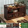 Estante de almacenamiento de encimera estilo chino, estante para tazas de té de escritorio, estante de exhibición multifuncional, pequeño estante de té de mesa, estante de almacenamiento para mesa de té