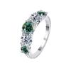 Anel de Prata S925 Leve Luxo Elegante Sensação de Alto Padrão Diamante Moissanite Anel de Diamante de Alto Carbono Simples Cinco Estrelas Europeu e Americano para Mulheres