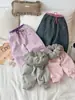 [En Stock] Pantalones de Chándal de Invierno Extra Gruesos para Niñas de 800g, Elegantes Pantalones Casuales Cálidos para Niños con Forro Polar
