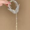 Grampo de Cabelo com Franja de Asas de Anjo para Mulheres, Presilha para Coque, Prendedor de Cabelo de Garra para Nuca, Ferramenta de Penteado, Acessório de Cabelo, Laço Princesa