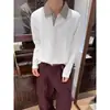 Camisa polo de manga larga con patchwork de espiga de otoño estilo old money para hombre y mujer, top de aire retro americano de alta gama