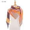 Fabricante de Xale Cachecol Triangular Feminino de Lã Bouclé Tecido Xadrez para Primavera, Outono e Inverno - Venda Quente Transfronteiriça Europeu e Americano