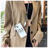 Fundo branco preto polka dot celular clipe traseiro crossbody cordão Universal Universal anti-perdido artefato portátil destacável durável