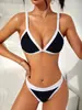 Bikini Europeo y Americano 2026 Nuevo Estilo Traje de Baño de Dos Piezas Ropa de Baño para Mujer Sexy Sin Tirantes Espalda Descubierta Playa Fabricante Conjunto