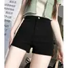Shorts Jeans de Cintura Alta Estilo Coreano para Mulheres 2023 Novo Verão Finos Elásticos Roupa Externa Garota Popular Emagrecedor Ins Justos ao Corpo Hot Pants