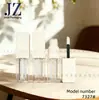 Pedido Jinze: Tubos Planos Cuadrados/Redondos de Fondo para Brillo de Labios, Envases para Brillo de Labios, Materiales de Empaque de Tubo Vacío de Plástico