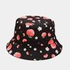Comercio electrónico transfronterizo Amazon fruta durazno sombrero de pescador de doble cara primavera verano sombrero para el sol para exteriores