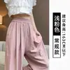 Onze Cores Cinco Tamanhos Verão Douyin Estilo Coreano Calças Yamamoto Calças de Perna Larga Cintura Alta Caimento Casual Calças de Perna Reta Mulheres
