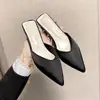 Mules de Tacón Alto Fino y Bajo, Estilo Nuevo Verano y Otoño 2026, Mules de Celebridad de Internet, Medias Zapatillas Cerradas para Mujer, Zapatos Casuales para Uso en Exteriores