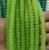 Cuentas espaciadoras de ábaco esmaltadas de cristal, multicolor, sueltas, color sólido, no se decoloran, accesorios perforados para abalorios DIY