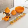 Yuerui Buena Suerte Juego de Té Automático de Viaje Souvenir de Empresa Regalo Práctico Regalo de Año Nuevo