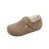 Versão em Couro com Aumento Interno de Altura de 3cm~Sapatos Birkenstock para Mulheres, Botas de Neve de Veludo com Sola Grossa para Outono e Inverno, Sapatos de Algodão de Uma Perna, Sapatos Birkenstock