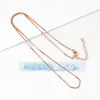 Corrente de extensão com fecho de lagosta banhada a ouro de 18 polegadas, ajustável, semiacabada, acessórios para pulseira de pescoço com anel duplo