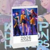 Calendario 2026 del Grupo de Chicas Cazadoras Más Vendido Calendario de Espiral Dibujos Animados Kpop Demostración Merchandising de Cazadoras