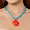 Collar Colgante de Estrella de Mar Estilo Metal Oceánico Europeo y Americano Transfronterizo, Collar Exagerado Personalizado Estrella para Vacaciones en la Playa para Mujeres