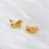 Pendientes Europeos y Americanos de Acero Inoxidable Transfronterizos, Pendientes de Lujo Ligero y de Gama Alta para Mujer, Moda de Nicho, Pendientes Versátiles Dorados