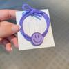 Nuevo estilo coreano de primavera, diadema colorida con cara sonriente, color fluorescente, no daña el pelo, goma para coleta de niña, accesorio para el pelo