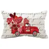 Funda de Almohada para el Día de San Valentín Transfronteriza, Decoración de Ambiente Festivo, Funda de Cojín para Sofá del Hogar, Funda de Cojín para Dormitorio con Estampado de Amor
