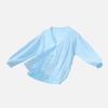 Traje de Aire Acondicionado Delgado para Bebé Verano Anti-calor Cardigan Tejido Top Hueco Transpirable Camisa de Color Sólido para Aire Acondicionado para Bebé