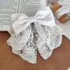 Pinza para el Cabello con Lazo de Otoño e Invierno Pinza para Moño de Princesa Fugitiva Pinza de Primavera de Gama Alta Pinza de Tiburón para la Parte Posterior de la Cabeza